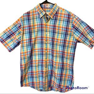 Peter Millar Short Sleeved Casual Button down Size: Large